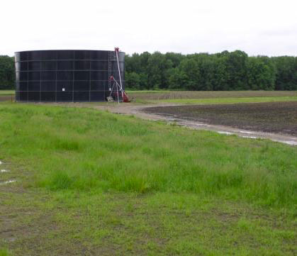 Figure 1. Slurry manure storage tanks store manure that is between 5 and 10 percent dry matter.