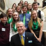4-H Ambassadors with Governor Baker