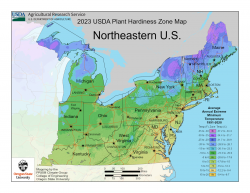 2023 USDA Plant Hardiness Zone Map of the Northeast