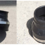 Figure 10. Cut off the lip of the 3” section of coupling.