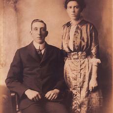 Henry and Gertrude Bigelow, owners of Bigelow home on North Pleasant Street, Amherst, MA