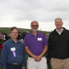 Joe Shoenfeld, Bob Schrader and Dean Steve Goodwin attend MA Envirothon