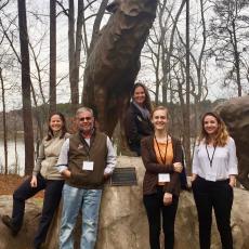 Katie Campbell Nelson, Jon Clements, Elizabeth Garafalo, Genevieve Higgins and Nicole Foley attend iPiPE mixer in NC 