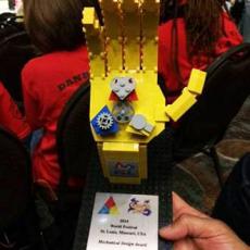 Trophy for 2nd place in mechanical design at World Festival