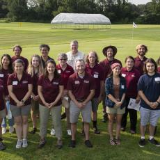 Turf Field Day 2021: UMass faculty, staff, and students posed for a group photo.