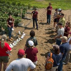 Field research lecture at the South Deerfield farm