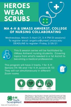Heros Wear Scubs Information Session with UMass Amherst College of Nursing Students