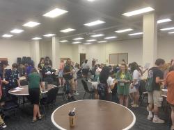 4-H Youth and staff gather together. 