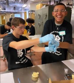 youth in food science lab
