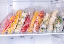 Package of frozen vegetables