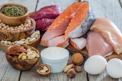 Protein foods, salmon, nuts, poultry, eggs
