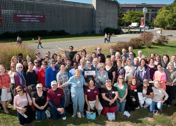 Former and current Extension Faculty and staff gather