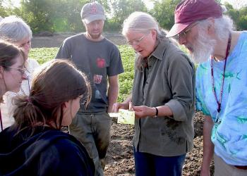 Ruth Hazzard teaching vegetable farmers