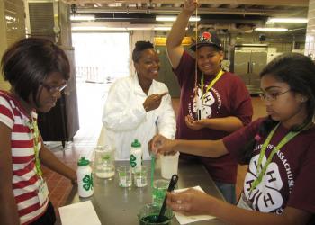 picture of youth and instructor at Science Camp