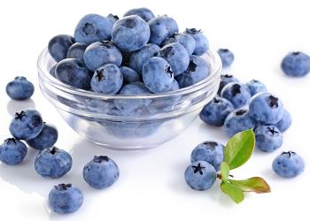 Highbush blueberries in bowl