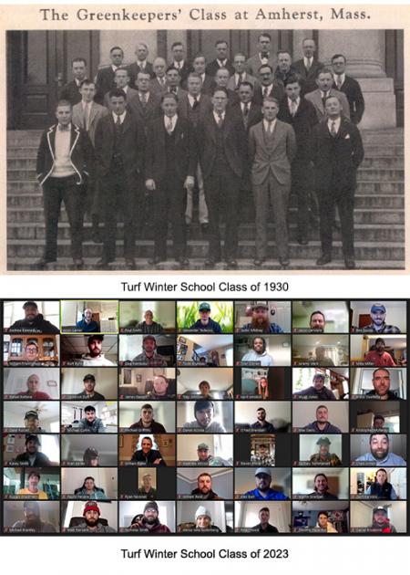 UMass Turf winter school class of 1930 and 2023