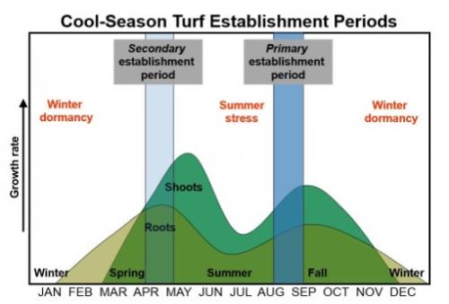 Cool-season Turf establishment Periods