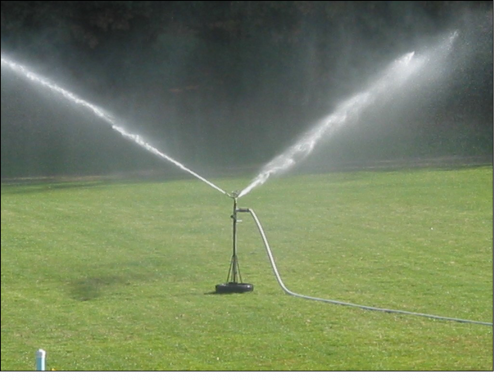 Irrigate judiciously to promote optimum turf health and protect water resources. 