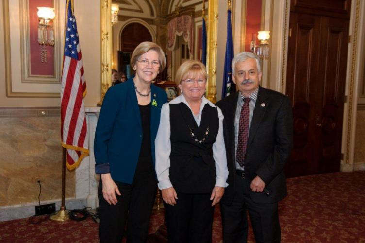 Senator Elizabeth Warren, Kathleen Carroll, Ken Niecwicz