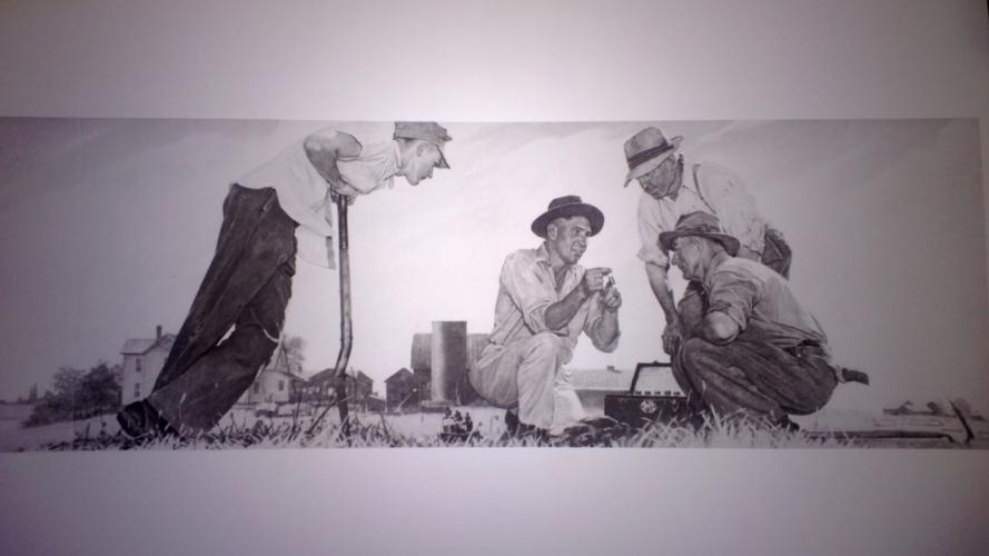 Norman Rockwell painting of Extension agents