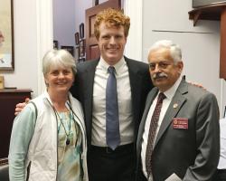 Congressman Joe Kennedy with Sonia Schloemann and Ken Nicewicz at recent CARET meetings in Washington, DC.