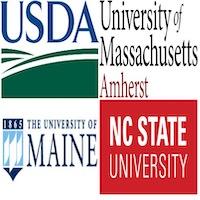 USDA, UMass, UMaine, NC State Logos