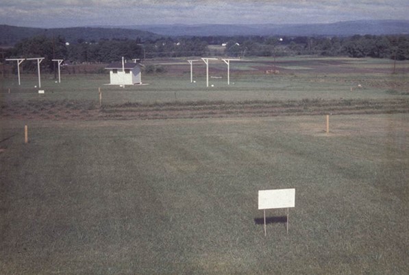 Turf research in 1957 at the University of Massachusetts Amherst.
